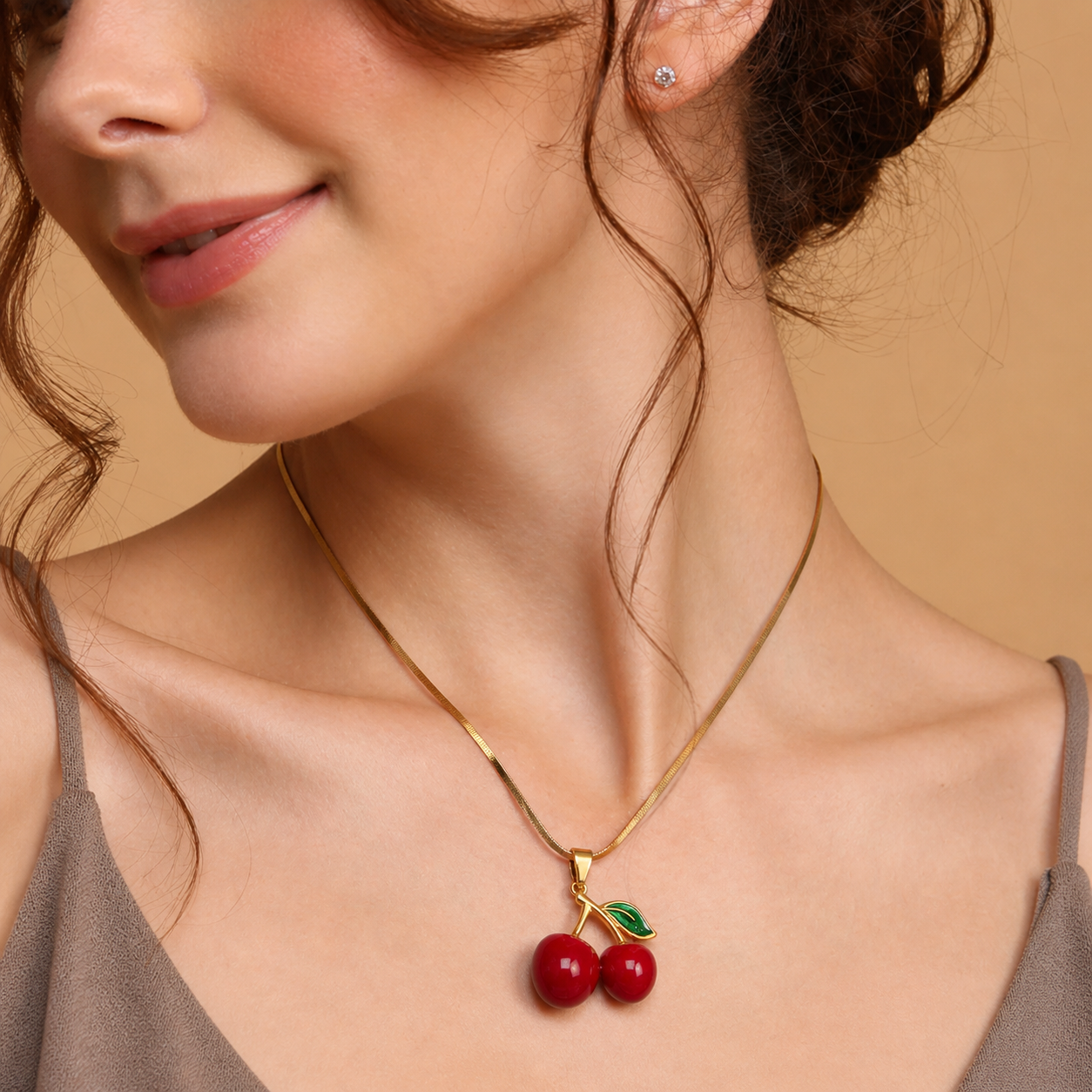 Cherry Pendant Necklace
