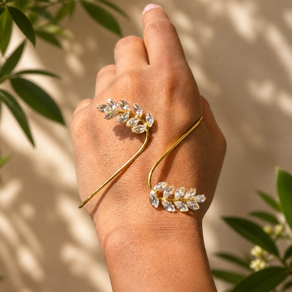 Crystal Hand Chain Bracelet