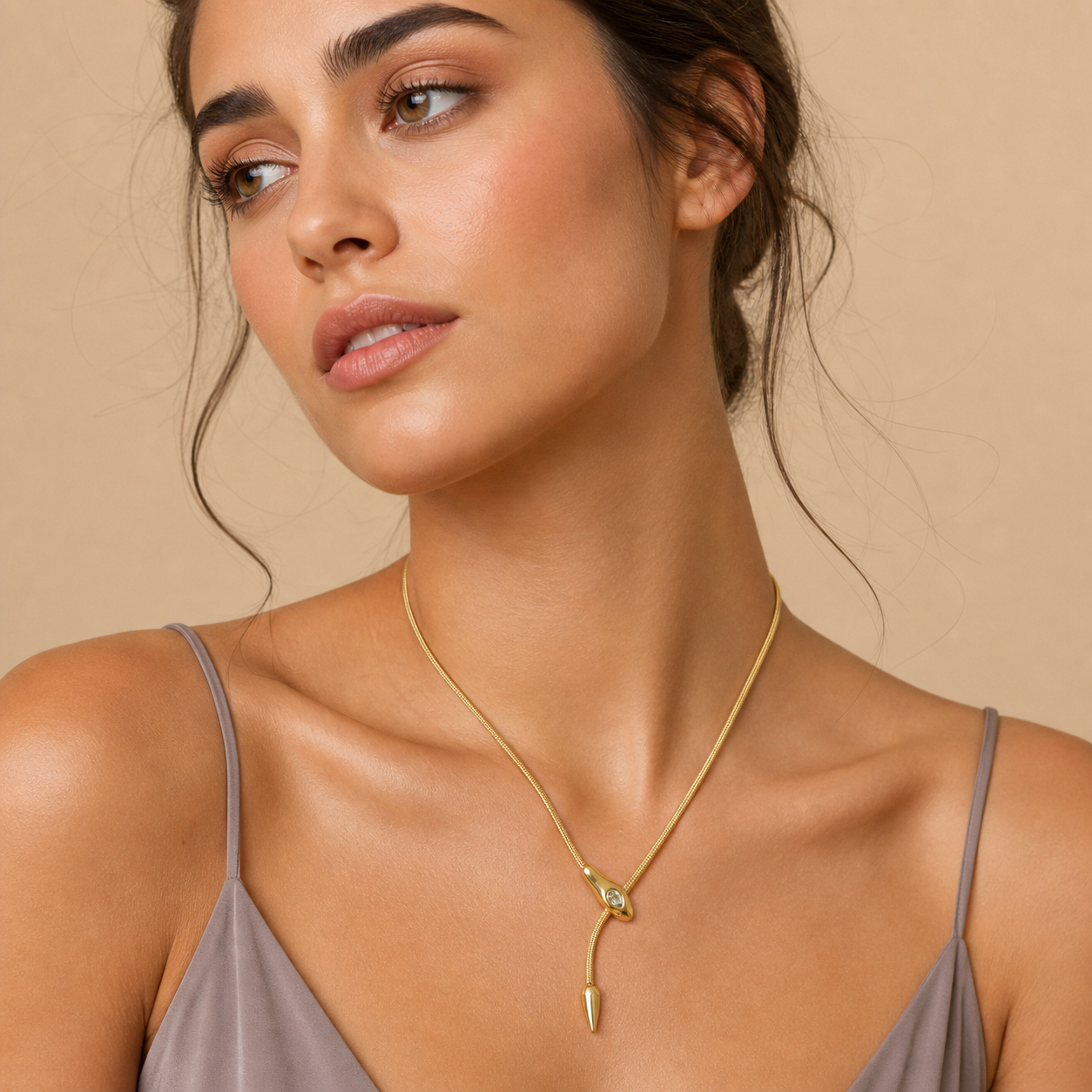 Gold Snake Chain Necklace