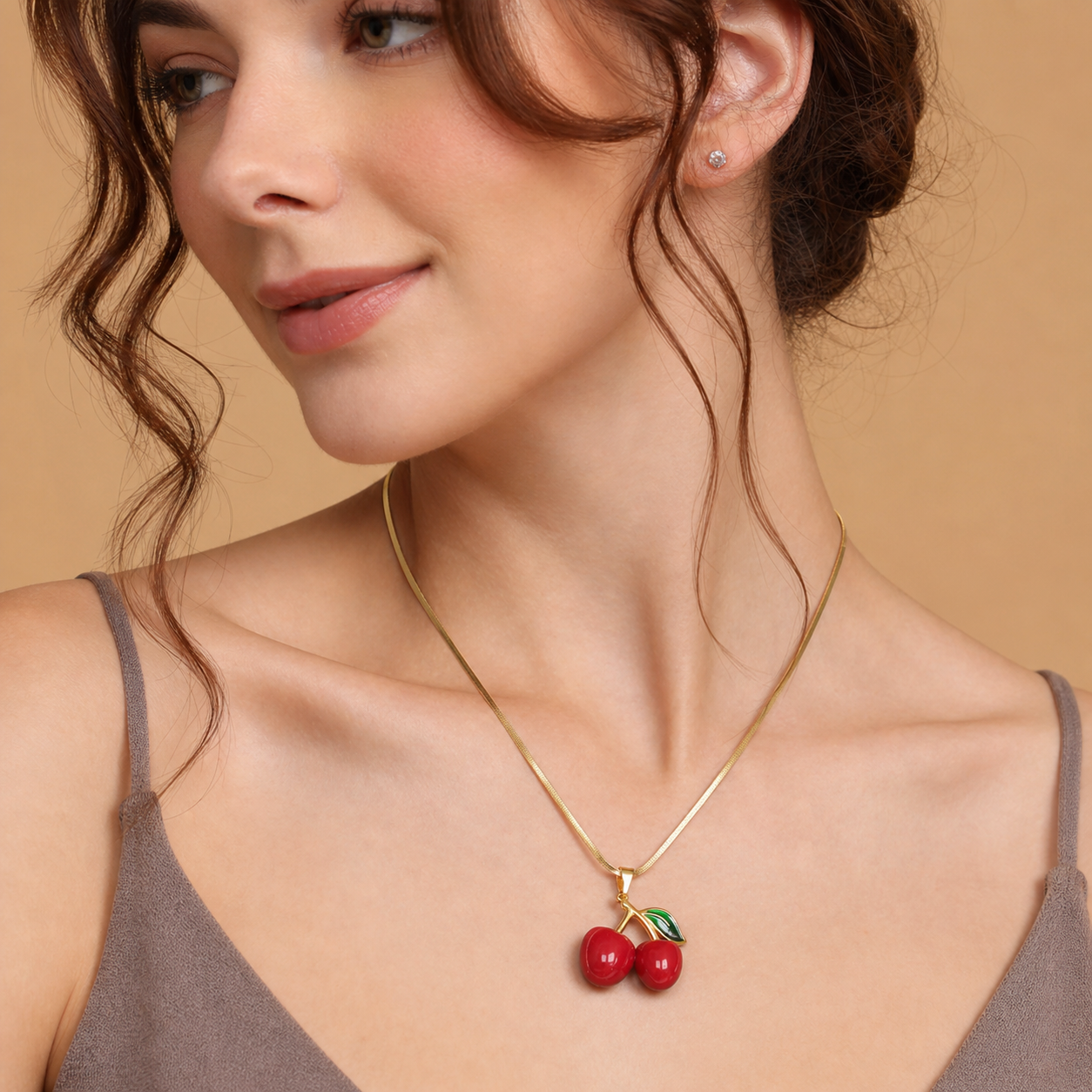 Cherry Pendant Necklace