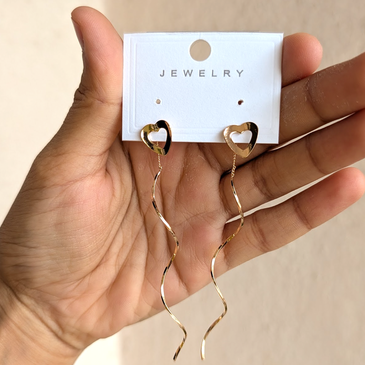 Sui Dhaga Heart Drop Earrings
