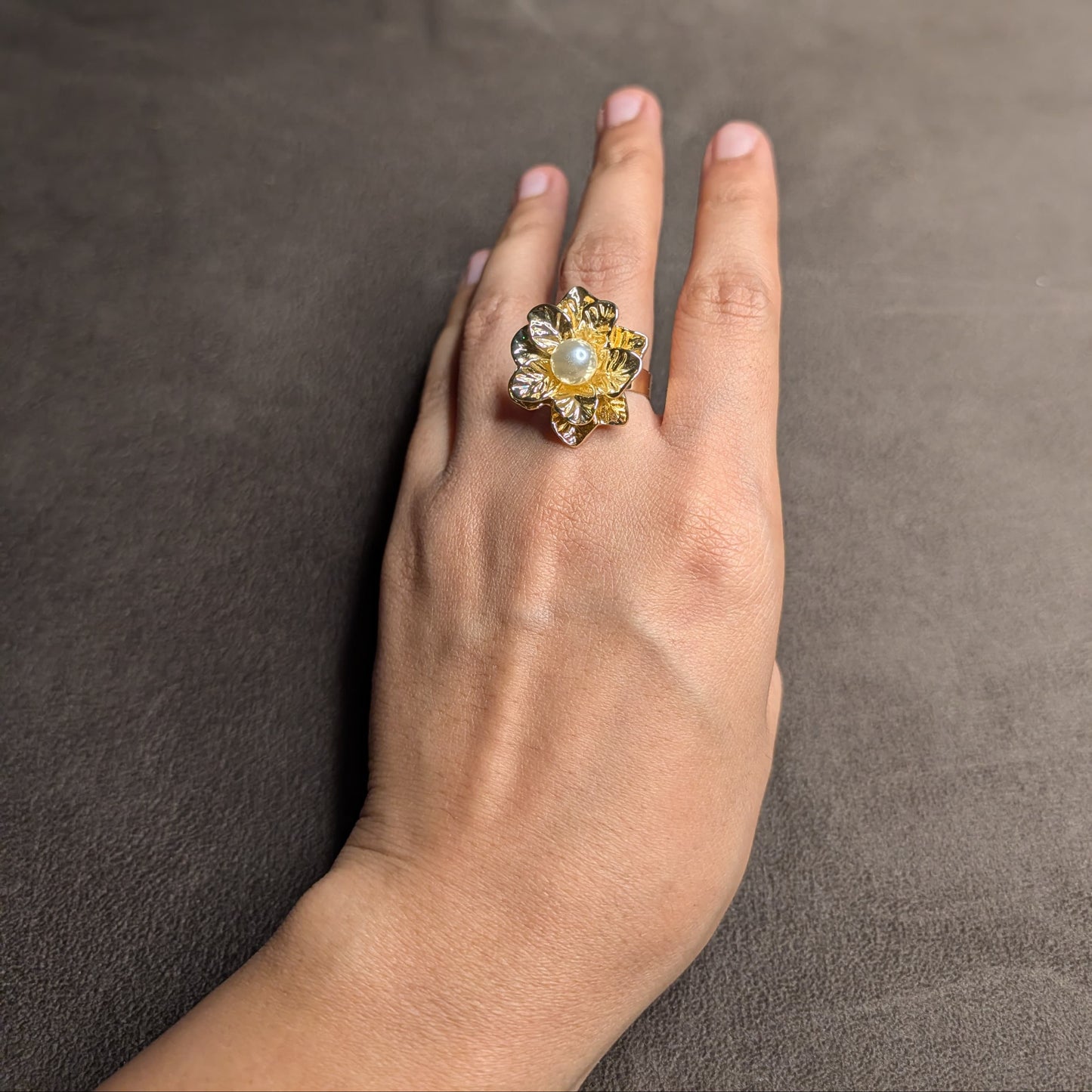 Layered Flower Petal Ring