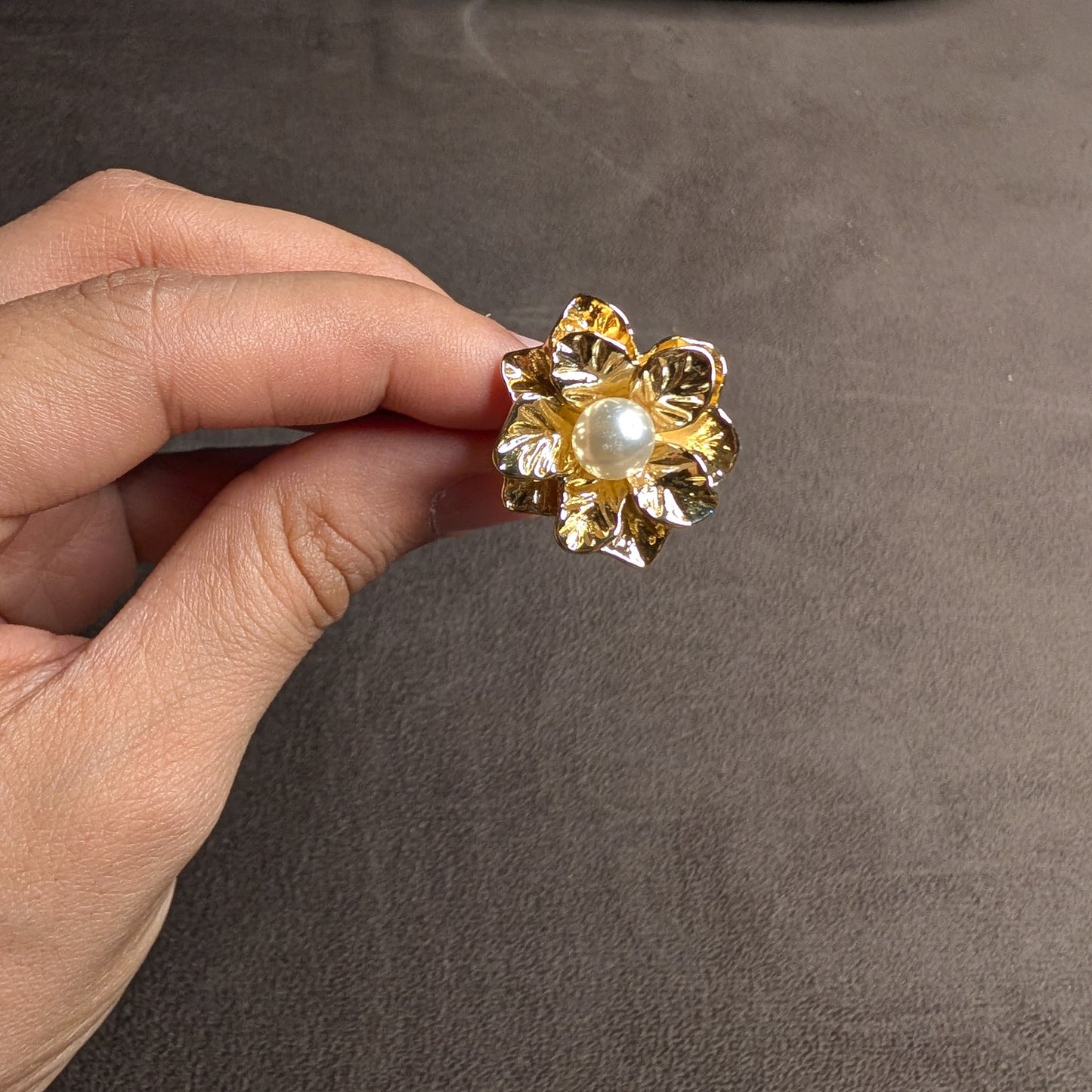 Layered Flower Petal Ring
