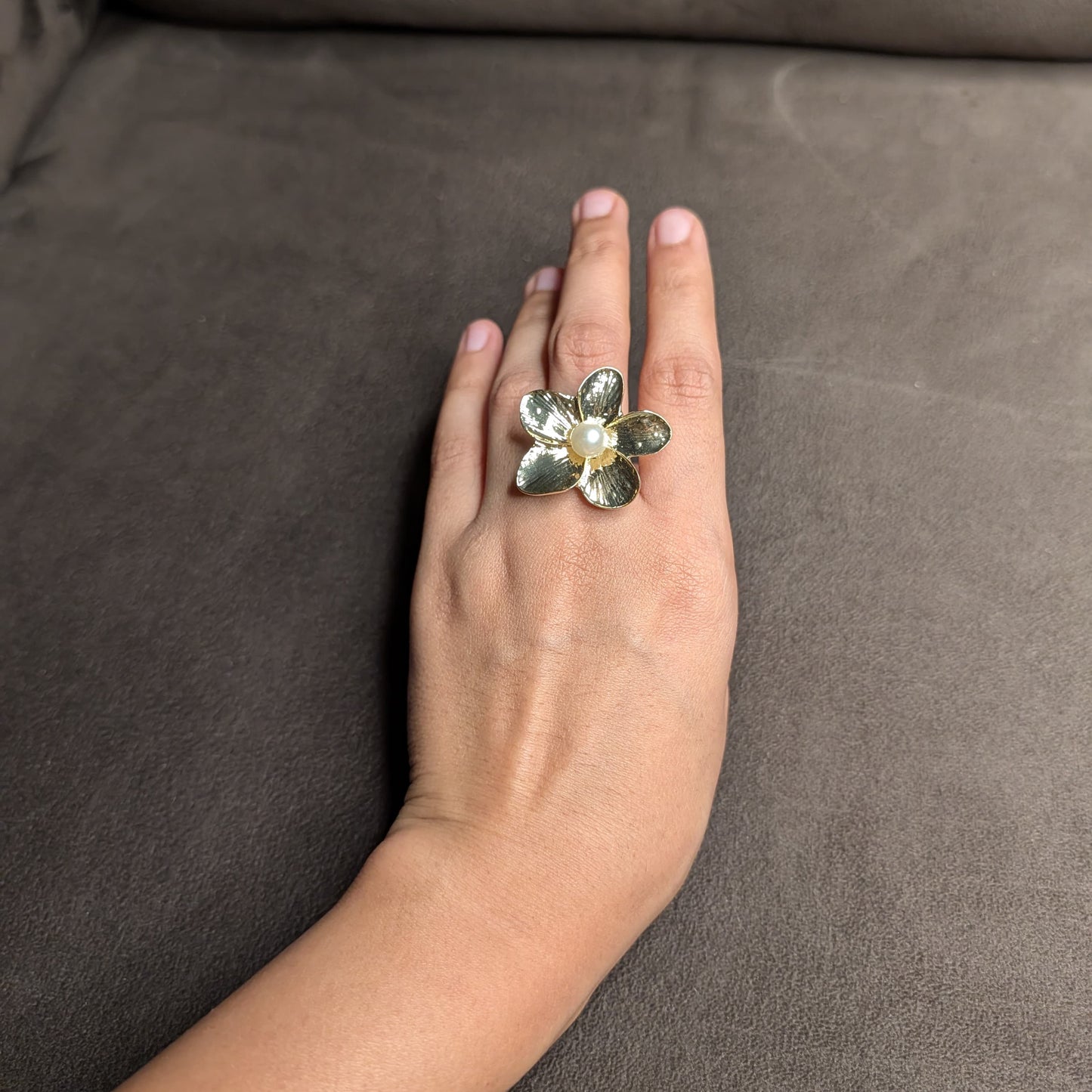 Harshita Safed Moti Ring